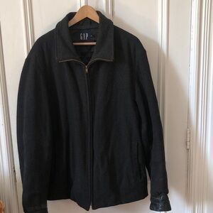 GAP Full-Zip Wool Collared Bomber Jacket Large